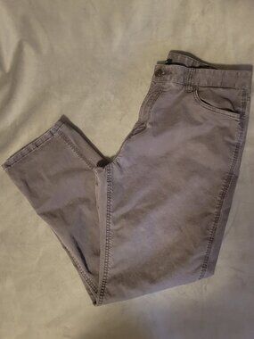 Tommy Hilfiger Cotton Twill Casual Pants Gray Straight Leg 5-Pocket Men Size 38